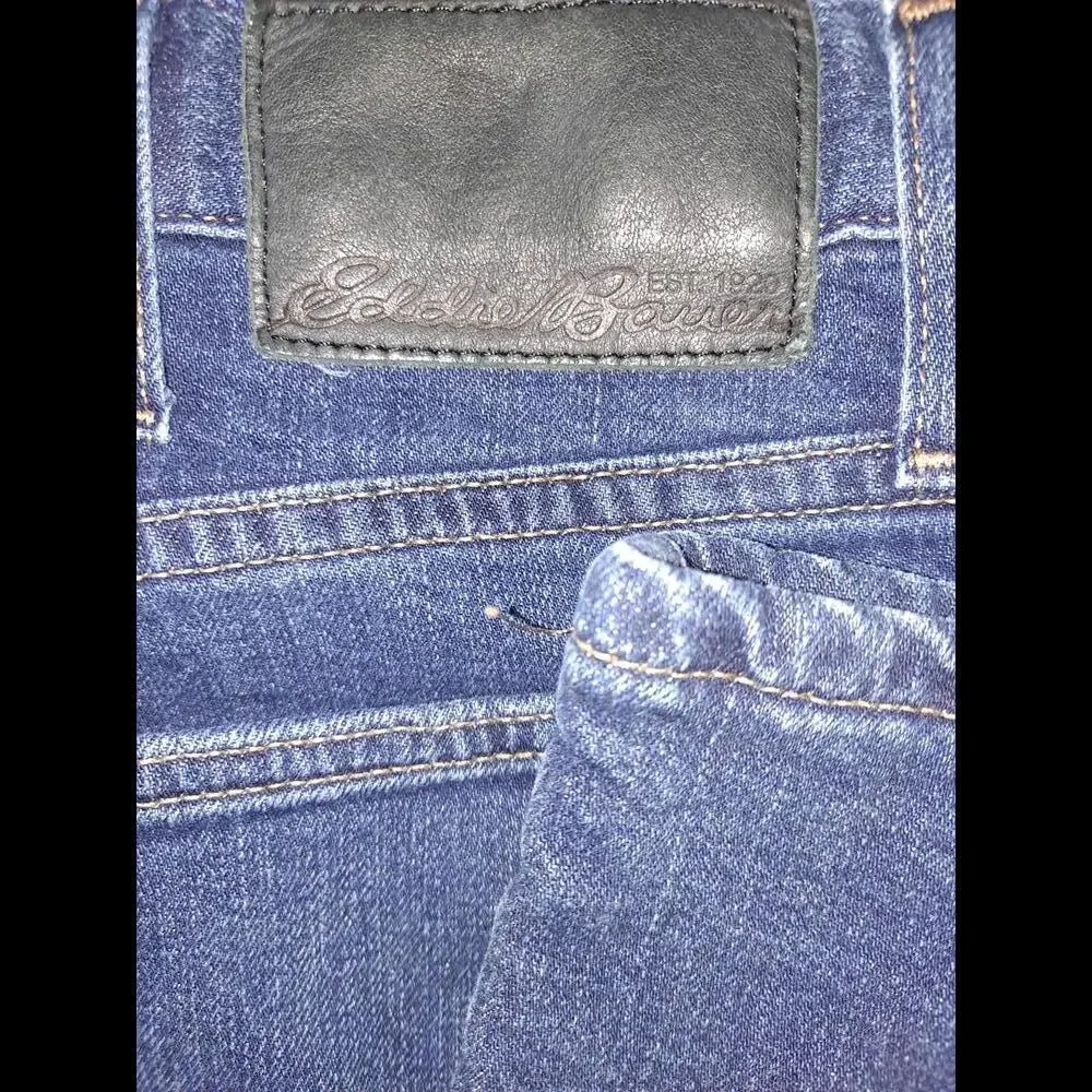 Eddie Bauer Flannel‎ Lined Blue Jeans Size 40x30